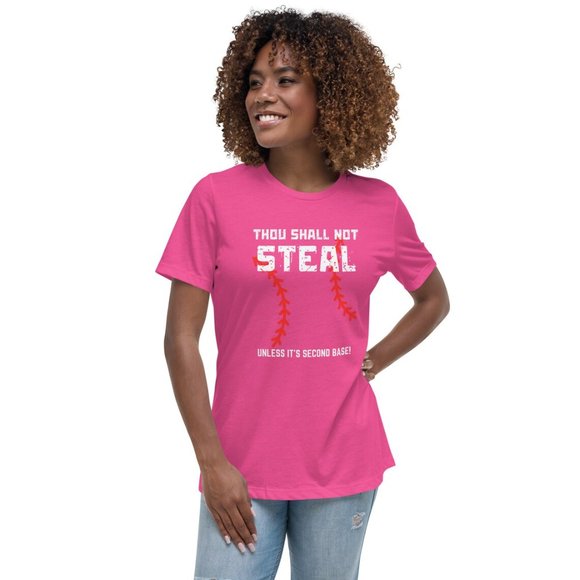 Thou Shall Not Steal Sports-Themed Shirt Baseball Mom Pride Baseball Fan Apparel - Picture 10 of 10